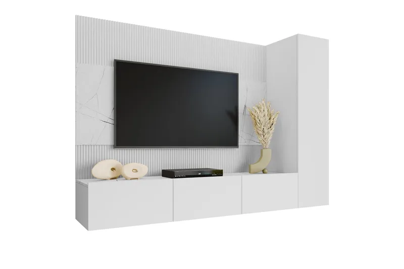 Bernice Tv-Skap 220x38 cm - Beige - Møbler - Mediamøbel & tv møbel - TV-møbelsett