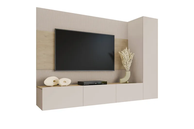 Bernice Tv-Skap 220x38 cm, Beige