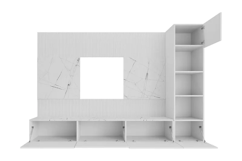 Bernice Tv-Skap 220x38 cm - Beige - Møbler - Mediamøbel & tv møbel - TV-møbelsett