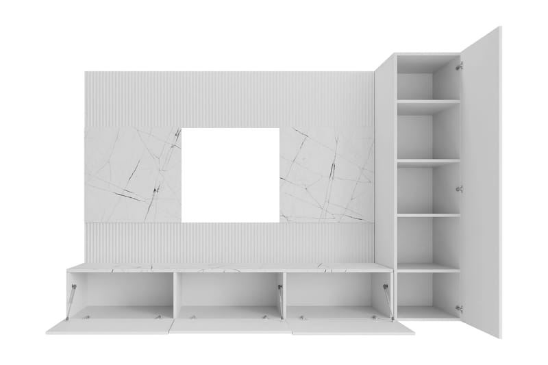 Bernice Tv-Skap 220x38 cm - Svart - Møbler - Mediamøbel & tv møbel - TV-skap