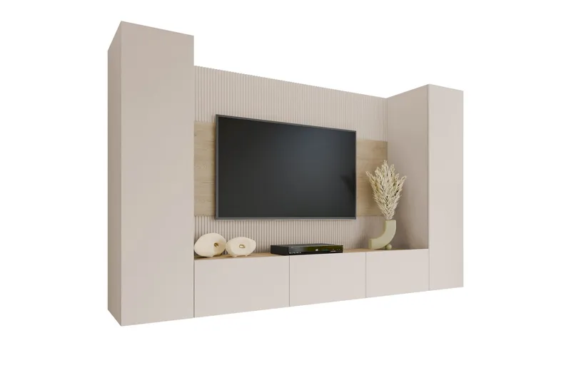 Bernice Tv-Skap 260x38 cm, Beige
