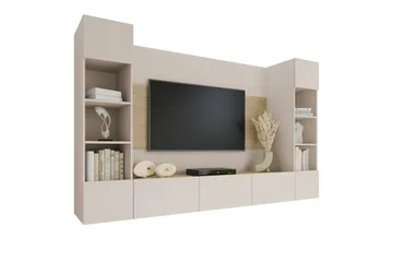 Bernice Tv-Skap 260x38 cm - Beige - Møbler - Mediamøbel & tv møbel - TV-møbelsett
