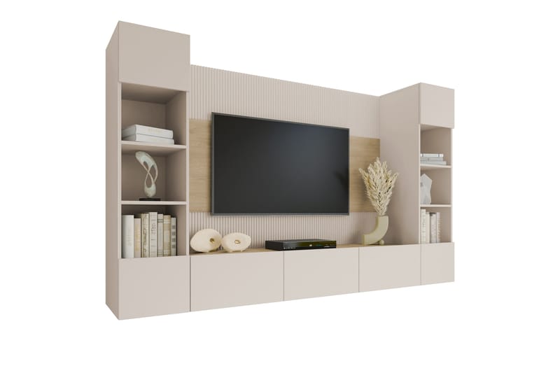 Bernice Tv-Skap 260x38 cm - Beige - Møbler - Mediamøbel & tv møbel - TV-skap