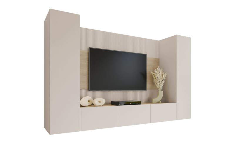 Bernice Tv-Skap 260x38 cm - Beige - Møbler - Mediamøbel & tv møbel - TV-skap