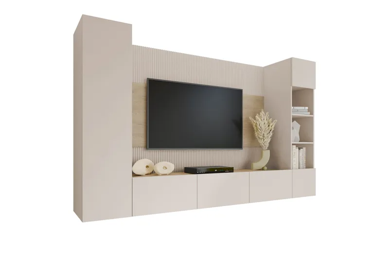 Bernice Tv-Skap 260x38 cm, Beige