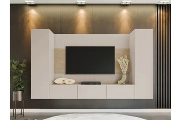 Bernice Tv-Skap 260x38 cm - Beige - Møbler - Mediamøbel & tv møbel - TV-møbelsett