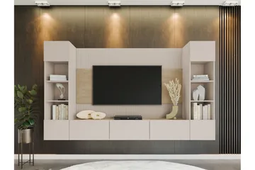 Bernice Tv-Skap 260x38 cm - Beige - Møbler - Mediamøbel & tv møbel - TV-møbelsett
