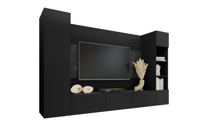 Bernice Tv-Skap 260x38 cm - Svart - Møbler - Mediamøbel & tv møbel - TV-skap