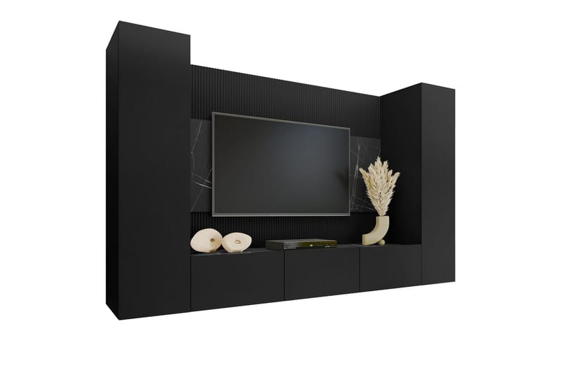 Bernice Tv-Skap 260x38 cm - Svart - Møbler - Mediamøbel & tv møbel - TV-skap