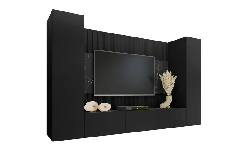 Bernice Tv-Skap 260x38 cm - Svart - Møbler - Mediamøbel & tv møbel - TV-møbelsett