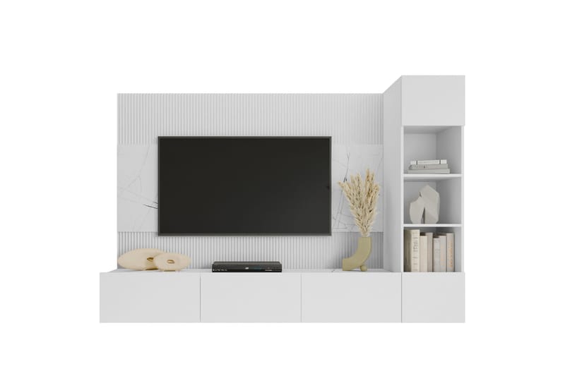Bernice TV-skap 38x150 cm - Hvit - Møbler - Mediamøbel & tv møbel - TV-møbelsett