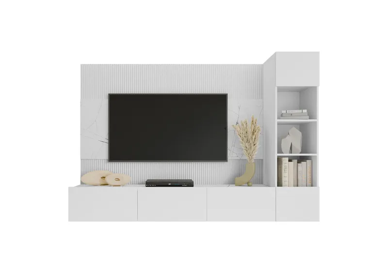 Bernice TV-skap 38x150 cm - Hvit - Møbler - Mediamøbel & tv møbel - TV-møbelsett