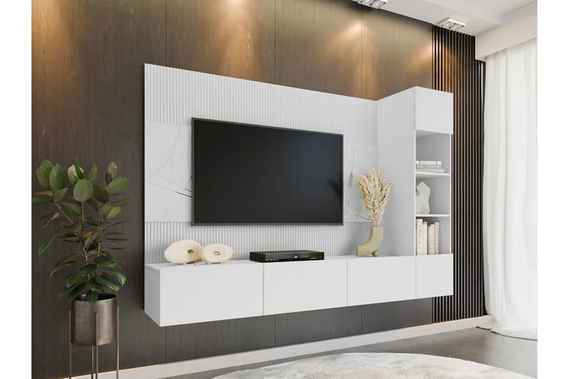 Bernice TV-skap 38x150 cm - Hvit - Møbler - Mediamøbel & tv møbel - TV-møbelsett