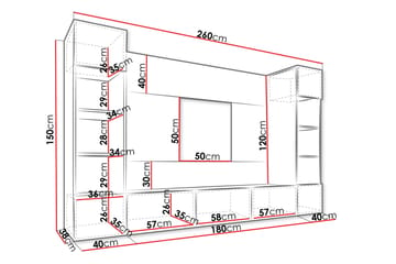 Bernice TV-skap 38x150 cm - Svart - Møbler - Mediamøbel & tv møbel - TV-møbelsett