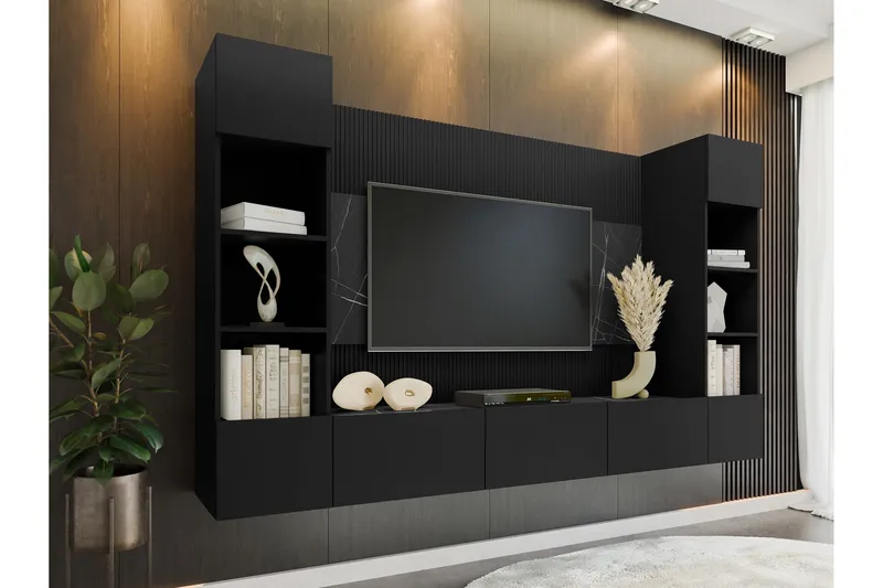 Bernice TV-skap 38x150 cm - Svart - Møbler - Mediamøbel & tv møbel - TV-møbelsett