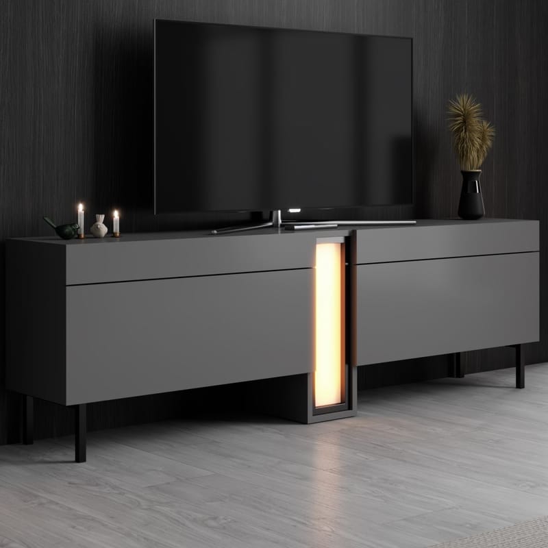 Berriaren TV-benk 180 cm - Antrasitt - Møbler - Mediamøbel & tv møbel - Mediestativ & veggfeste