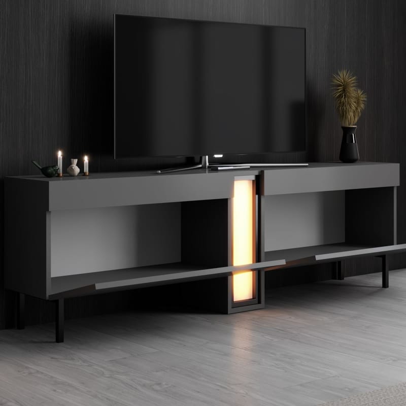 Berriaren TV-benk 180 cm - Antrasitt - Møbler - Mediamøbel & tv møbel - Mediestativ & veggfeste