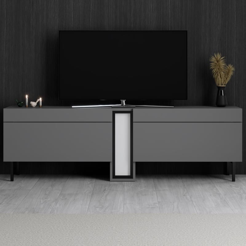 Berriaren TV-benk 180 cm - Antrasitt - Møbler - Mediamøbel & tv møbel - Mediestativ & veggfeste