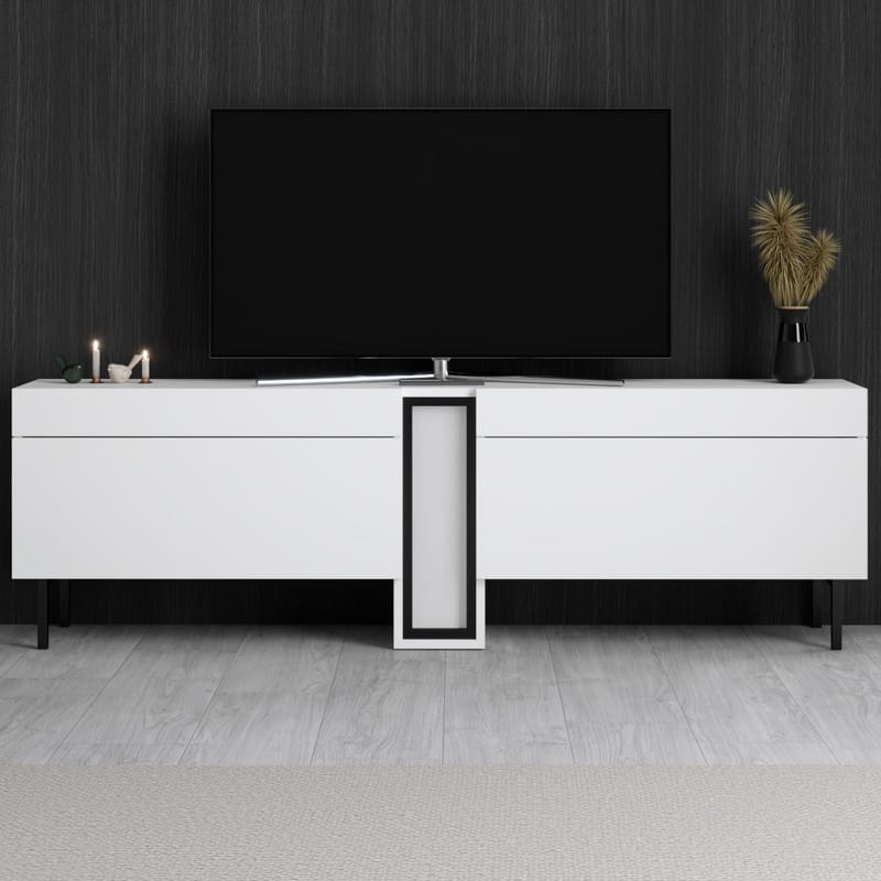 Berriaren TV-benk 180 cm - Hvit - Møbler - Mediamøbel & tv møbel - Mediestativ & veggfeste