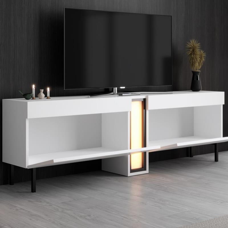 Berriaren TV-benk 180 cm - Hvit - Møbler - Mediamøbel & tv møbel - Mediestativ & veggfeste