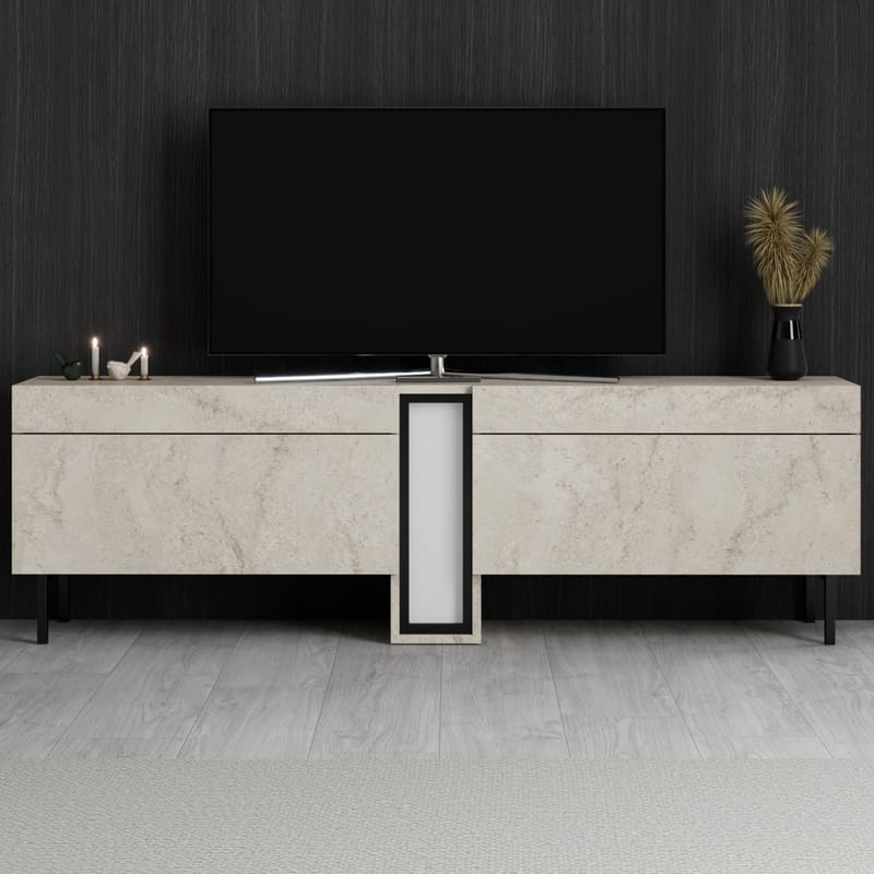 Berriaren TV-benk 180 cm - Travertin - Møbler - Mediamøbel & tv møbel - Mediestativ & veggfeste
