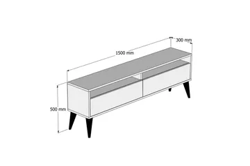 Bexheti TV-benk 150 cm - Valnøtt - Møbler - Mediamøbel & tv møbel - TV-benk & mediabenk