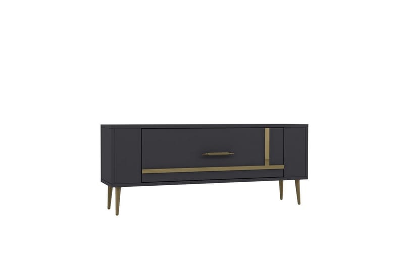 Beyra TV-benk 120 cm - Antrasitt/Gull - Møbler - Mediamøbel & tv møbel - TV-benk & mediabenk