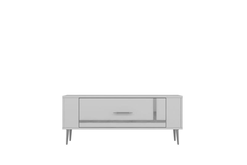 Beyra TV-benk 120 cm, Hvit/Sølv