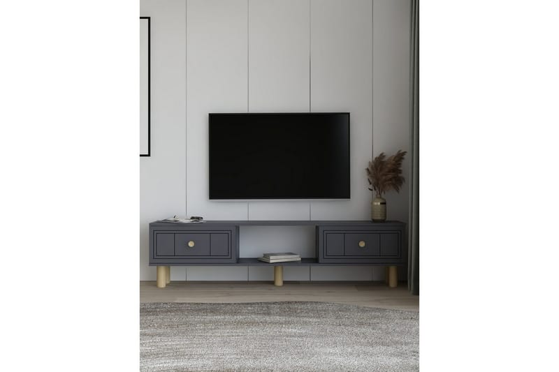 Bohem TV-benk 150x30 cm - Antrasitt - Møbler - Mediamøbel & tv møbel - Mediestativ & veggfeste