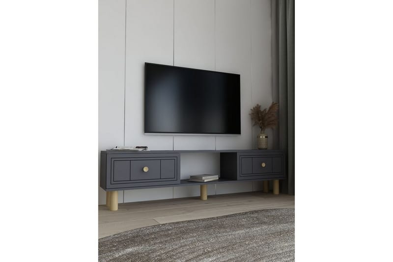 Bohem TV-benk 150x30 cm - Antrasitt - Møbler - Mediamøbel & tv møbel - Mediestativ & veggfeste