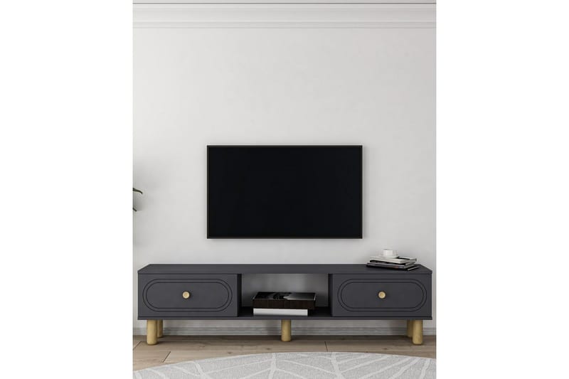 Bohem TV-benk 150x30 cm - Antrasitt - Møbler - Mediamøbel & tv møbel - Mediestativ & veggfeste