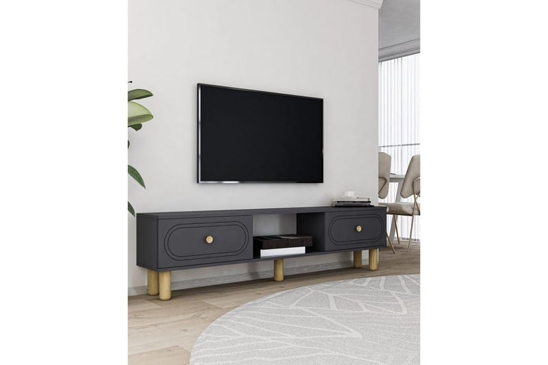 Bohem TV-benk 150x30 cm - Antrasitt - Møbler - Mediamøbel & tv møbel - Mediestativ & veggfeste