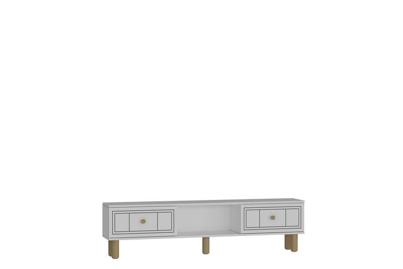 Bohem TV-benk 150x30 cm - Hvit - Møbler - Mediamøbel & tv møbel - Mediestativ & veggfeste