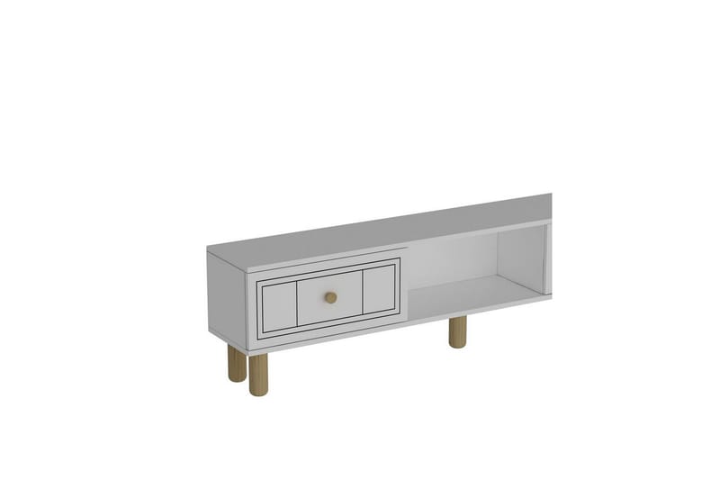 Bohem TV-benk 150x30 cm - Hvit - Møbler - Mediamøbel & tv møbel - Mediestativ & veggfeste