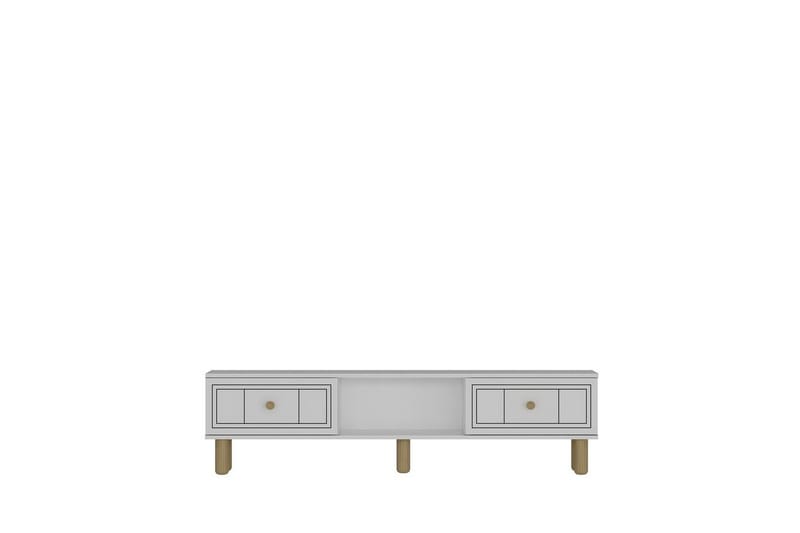 Bohem TV-benk 150x30 cm - Hvit - Møbler - Mediamøbel & tv møbel - Mediestativ & veggfeste
