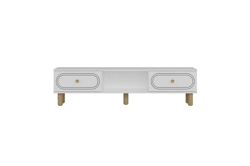 Bohem TV-benk 150x83 cm - Hvit - Møbler - Mediamøbel & tv møbel - Mediestativ & veggfeste