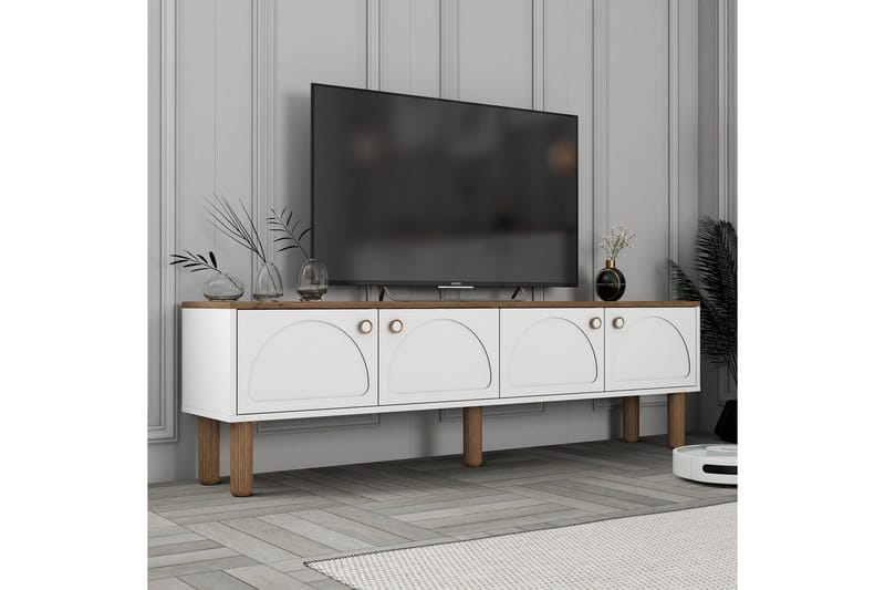 Bohemsk TV-benk 180 cm - Hvit - Møbler - Mediamøbel & tv møbel - TV-benk & mediabenk