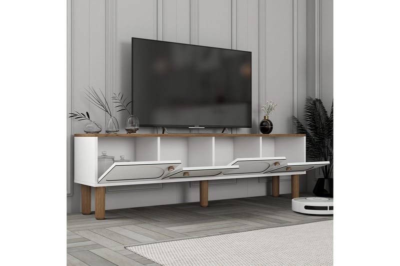 Bohemsk TV-benk 180 cm - Hvit - Møbler - Mediamøbel & tv møbel - TV-benk & mediabenk