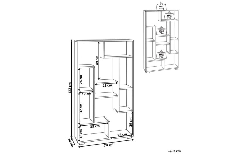Bokhylle Alma Hvit - Hvit - Oppbevaring - Hyller - Bokhylle