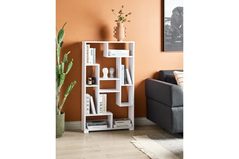 Bokhylle Alma Hvit - Hvit - Oppbevaring - Hyller - Bokhylle