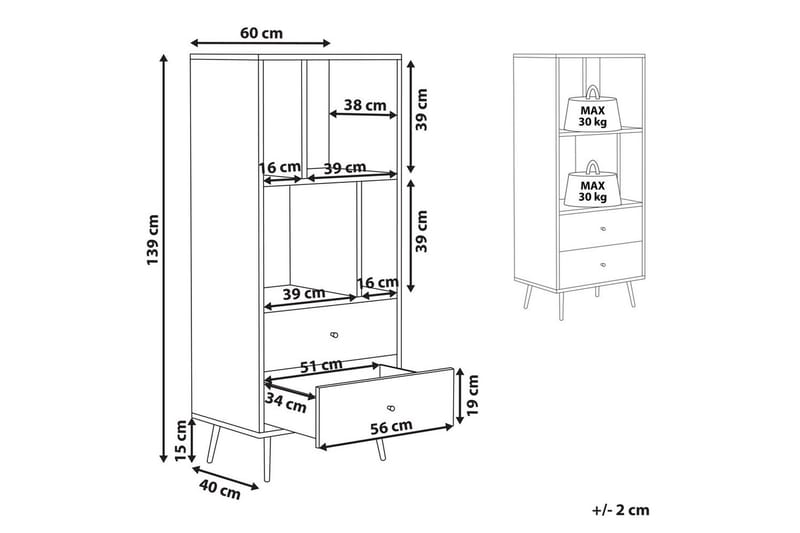 Bokhylle Richmond - Oppbevaring - Hyller - Bokhylle