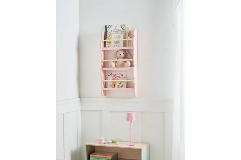 Bokhylle Rigolet Rosa, lyst tre - Rosa, lyst tre - Møbler - Barnemøbler - Oppbevaring barnerom - Hylle barnerom - Bokhylle barn