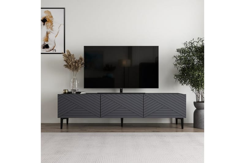 Botswana TV-benk 160 cm - Antrasitt - Møbler - Mediamøbel & tv møbel - TV-benk & mediabenk