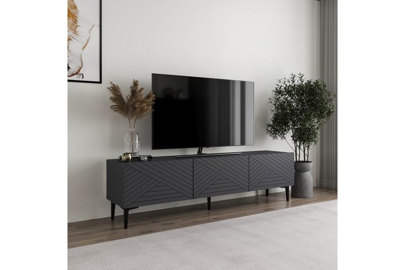 Botswana TV-benk 160 cm - Antrasitt - Møbler - Mediamøbel & tv møbel - TV-benk & mediabenk