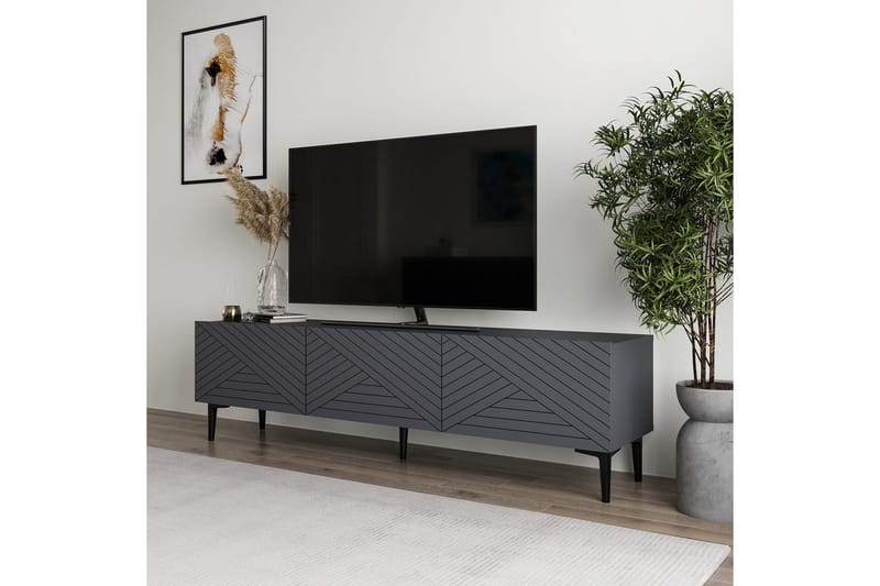 Botswana TV-benk 160 cm - Antrasitt - Møbler - Mediamøbel & tv møbel - TV-benk & mediabenk