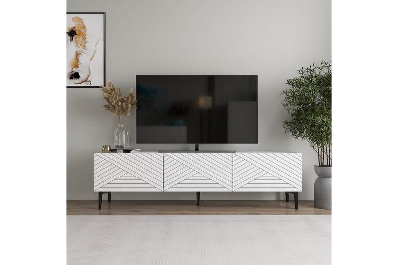 Botswana TV-benk 160 cm - Hvit - Møbler - Mediamøbel & tv møbel - TV-benk & mediabenk