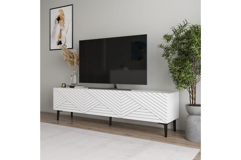 Botswana TV-benk 160 cm - Hvit - Møbler - Mediamøbel & tv møbel - TV-benk & mediabenk
