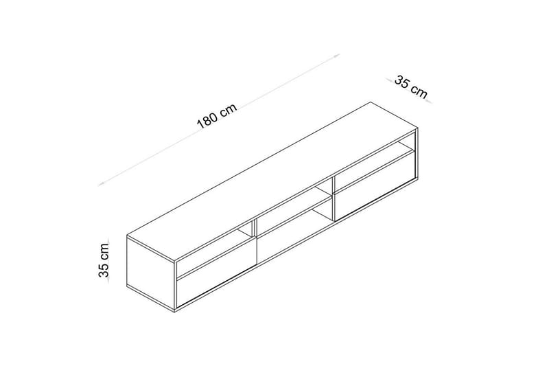 Brivor TV-benk 180 cm - Eik - Møbler - Mediamøbel & tv møbel - TV-benk & mediabenk