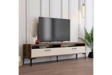 Brutorp TV-benk 180 cm - Valnøtt/Krem - Møbler - Mediamøbel & tv møbel - TV-benk & mediabenk