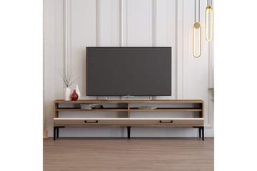 Brutorp TV-benk 180 cm - Valnøtt/Krem - Møbler - Mediamøbel & tv møbel - TV-benk & mediabenk